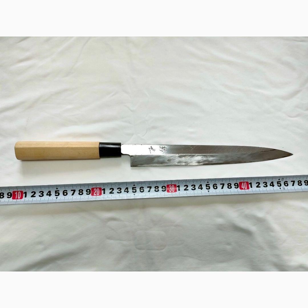 【S38-8】柳刃包丁 刺身包丁 和包丁 刃渡約23cm 庖丁 刃物 調理器具 キッチン ナイフ Japanese Kitchen Knife拍卖