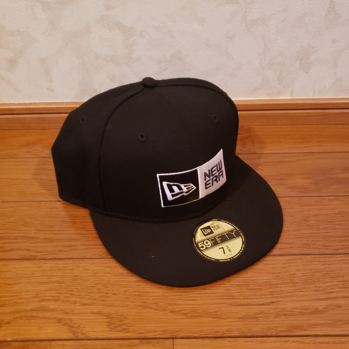 NEW ERA ニューエラ キャップ 59FIFTY ボックスロゴ 黒 58.7cm 帽子 ブラック拍卖