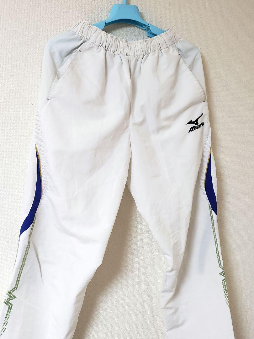 ミズノ ナイロンパンツ ジャージ 白 Mサイズ拍卖
