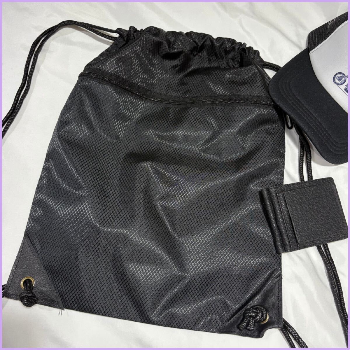 ナップサック y2k 黒 無地 スケーター ドロスト ノームコア スポーツバック ジムサック ヨガ ピラティス 部活 スキー 撥水拍卖