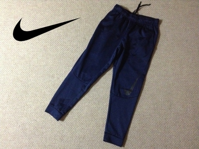 ★美品★ナイキ DRI-FIT メンズ スウェットパンツ ネイビー 紺色 Mサイズ ロゴ トレーニング ファッション 20s NIKE 800319-451拍卖
