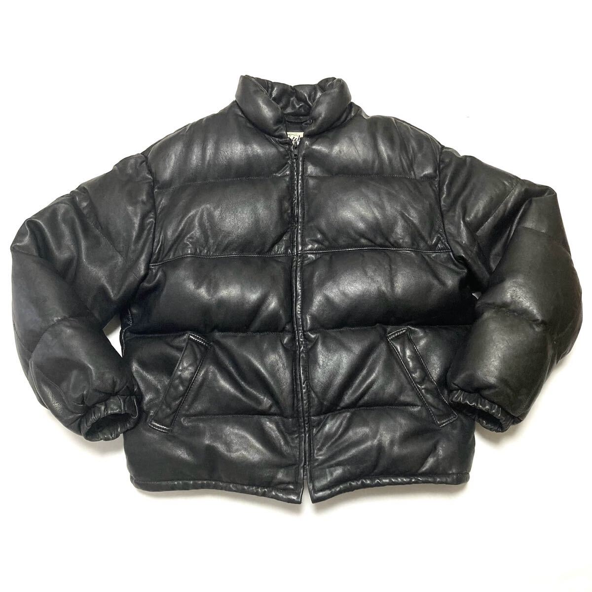 schott ショット 44 XXL本革 レザー ダウンジャケット USA製 ジャケット 黒 ブラック Schott アウター拍卖