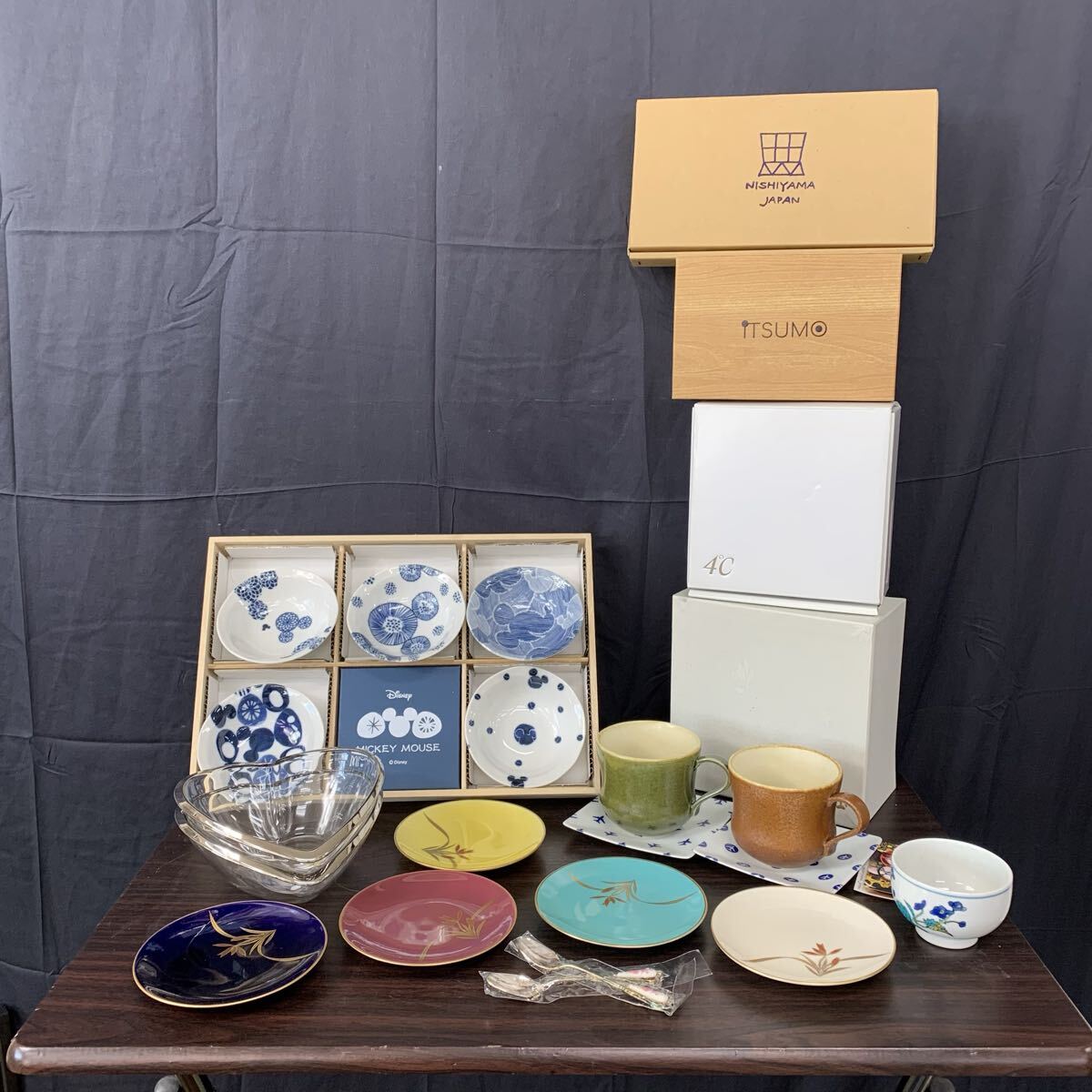 $【売り切り】洋食器まとめ!小皿 ボウル コーヒーカップ スプーン 香蘭社 ITUMONO NISHIYAMA JAPAN 4°C ディズニー 箱付属拍卖