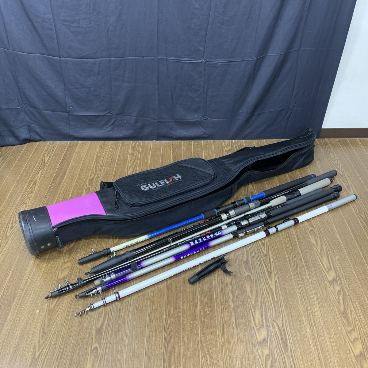 $【売り切り】釣竿7点まとめ!波止サビキDX360、450/LIMITED ISO ZR/SEA FORCE-ISO/WEEK ENDER MINI PACK180/SURF RANGER270 バッグ付属拍卖
