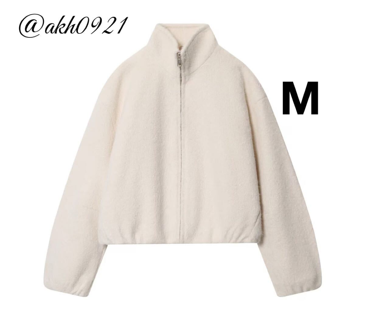 新品未使用★秋新作★vintage ヴィンテージ レトロ ボア ジャンパー ブルゾン ジャケット アウター Mサイズ レディース★ZARA 好きな方に拍卖