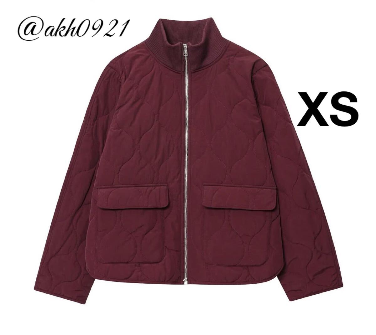 新品★秋新作★vintage ヴィンテージ レトロ レッド キルティング ブルゾン ジャンパー アウター XSサイズ レディース★ZARA 好きな方に拍卖