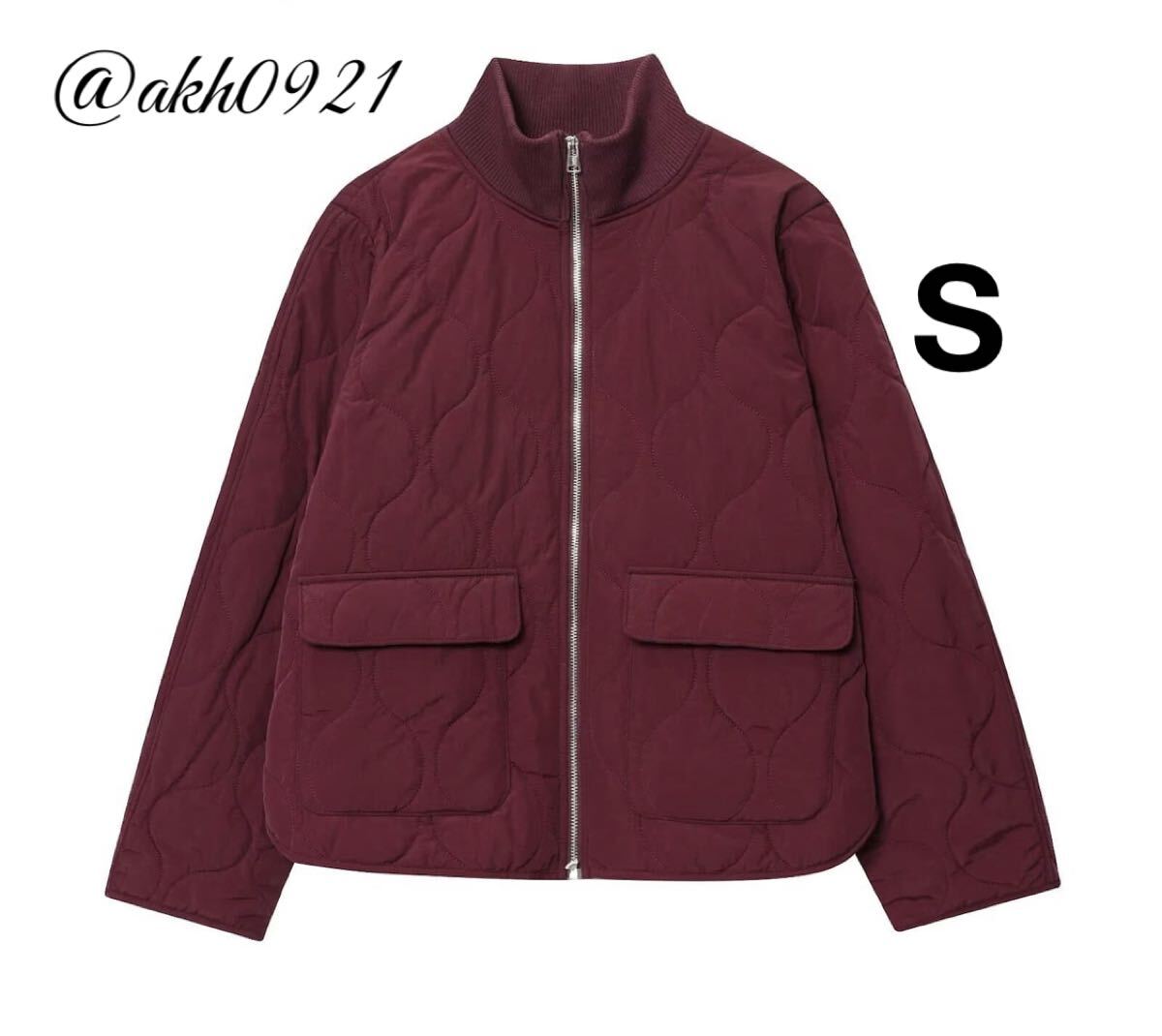 新品★秋新作★vintage ヴィンテージ レトロ レッド キルティング ブルゾン ジャンパー アウター Sサイズ レディース★ZARA 好きな方に拍卖