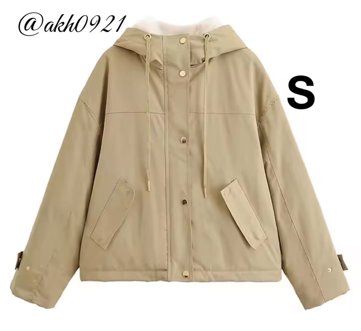 新品★秋新作★vintage ヴィンテージ レトロ ファー ナイロン風 ジャンパー ジャケット アウター Sサイズ レディース★ZARA 好きな方に拍卖