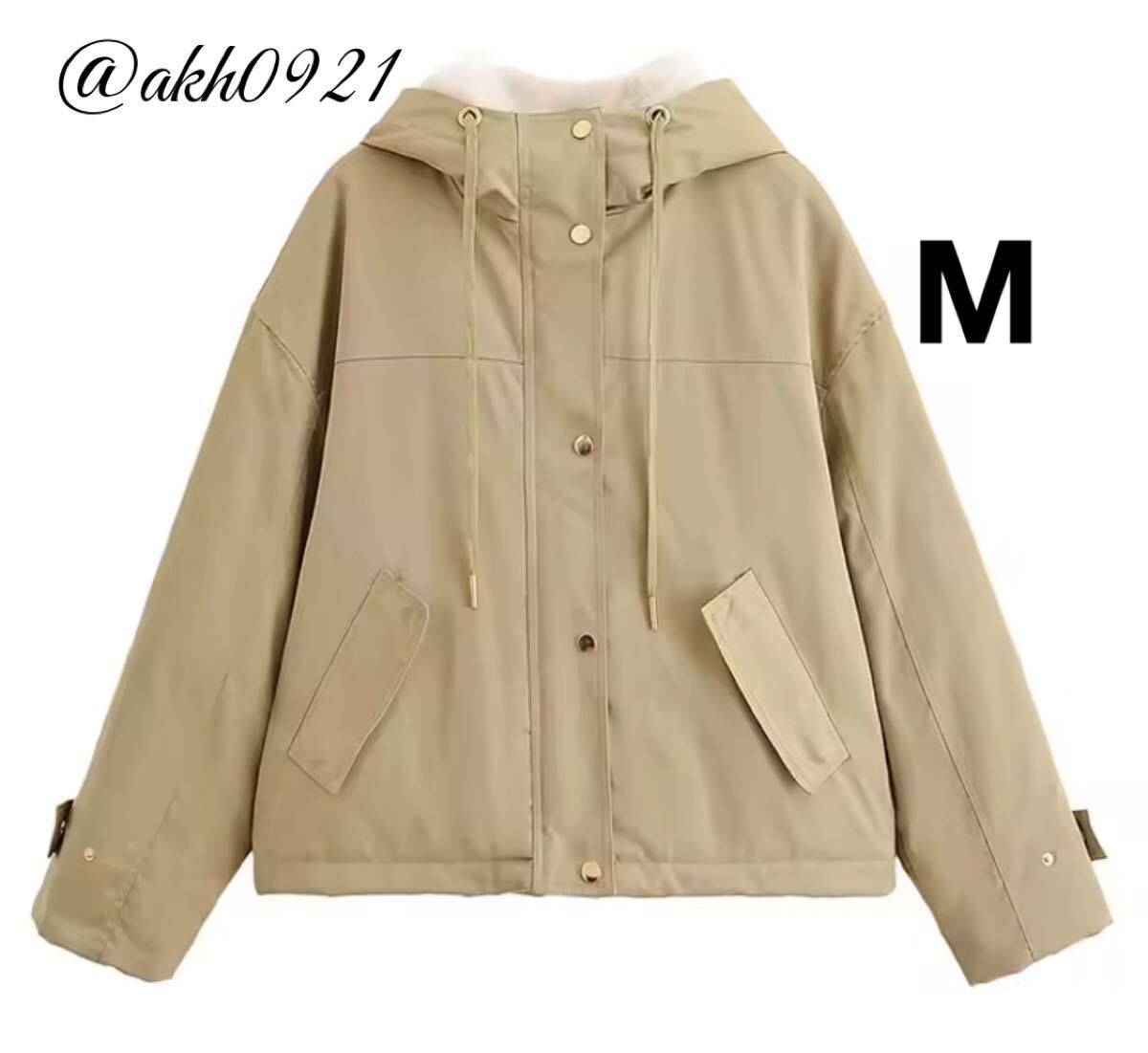 新品★秋新作★vintage ヴィンテージ レトロ ファー ナイロン風 ジャンパー ジャケット アウター Mサイズ レディース★ZARA 好きな方に拍卖