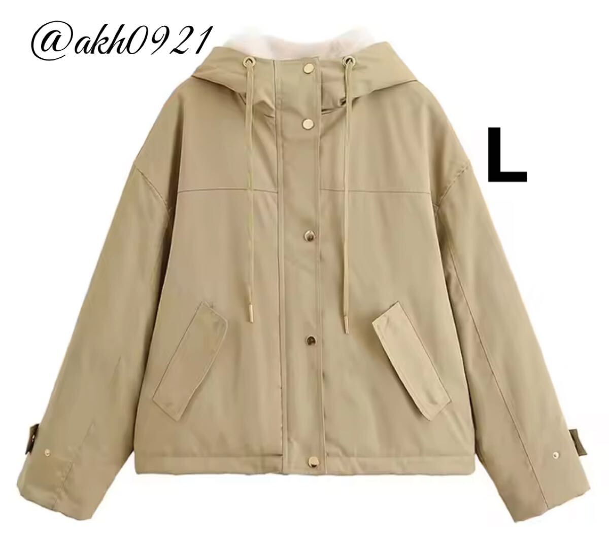 新品★秋新作★vintage ヴィンテージ レトロ ファー ナイロン風 ジャンパー ジャケット アウター Lサイズ レディース★ZARA 好きな方に拍卖