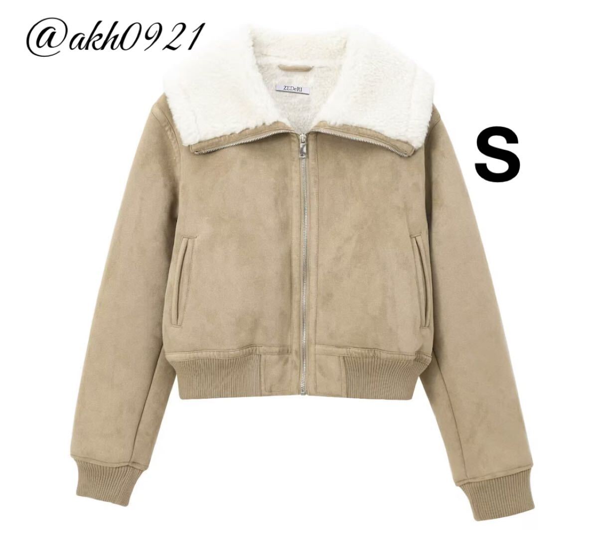 新品未使用★2025 A/W 秋新作★vintage ヴィンテージ レトロ ボア ファー ムートンコート アウター Sサイズ レディース★ZARA 好きな方に拍卖