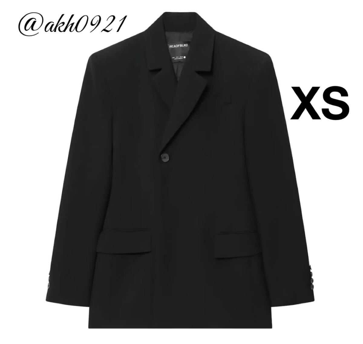 新品★秋新作★vintage ヴィンテージ レトロ ブラック テーラードジャケット ブレザー アウター XSサイズ レディース★ZARA 好きな方に拍卖