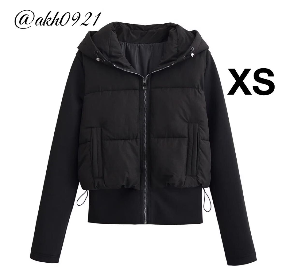 新品未使用★2025 A/W 秋新作★vintage ヴィンテージ レトロ フード付き ダウンコート アウター XSサイズ レディース★ZARA 好きな方に拍卖