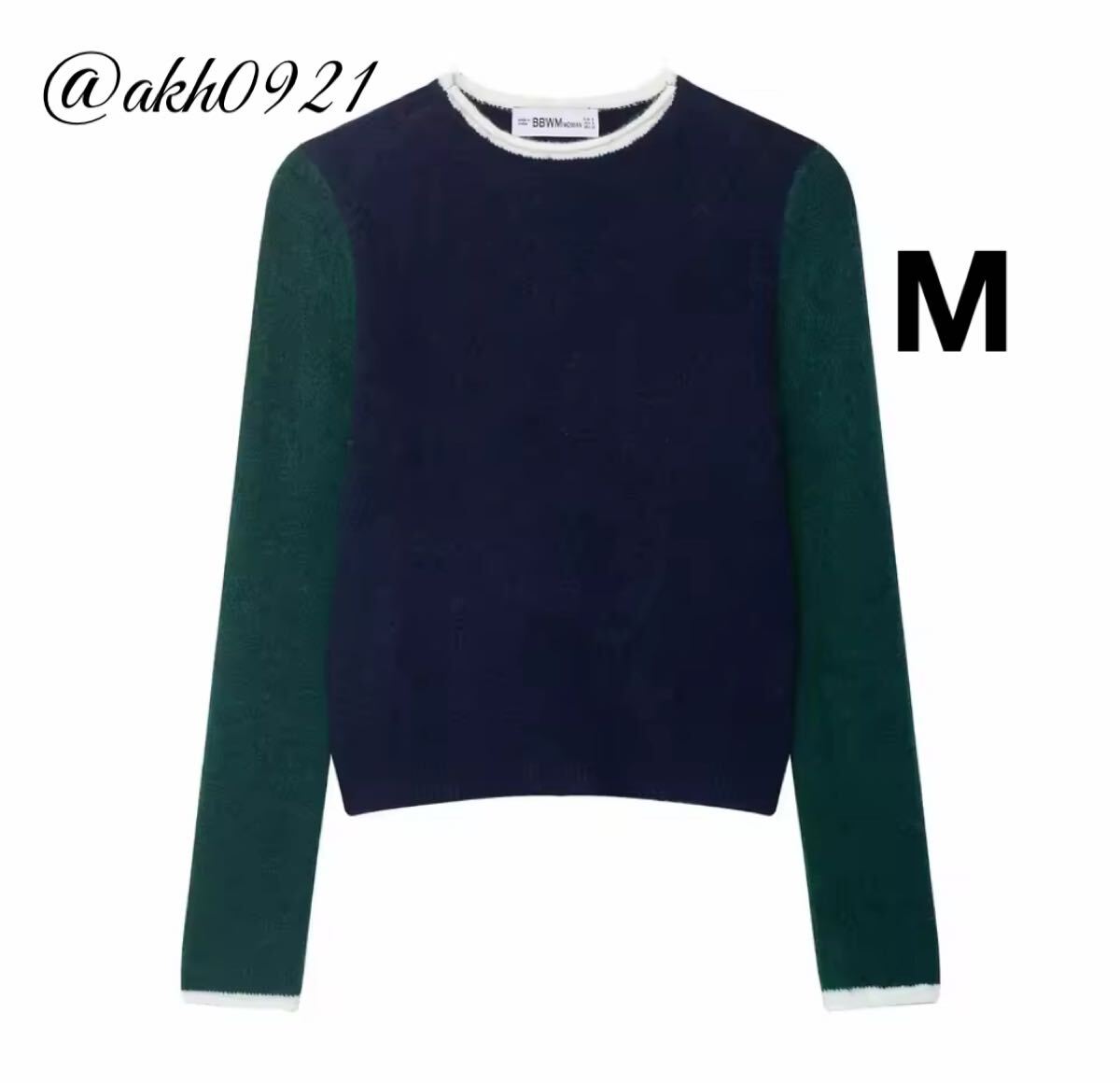 新品未使用★秋新作★vintage ヴィンテージ レトロ ブロック 配色カラー ニット セーター トップス Mサイズ レディース★ZARA 好きな方に拍卖