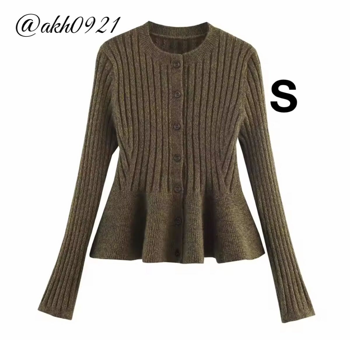 新品未使用★2025 A/W 秋新作★vintage ヴィンテージ レトロ フレア ニット カーディガン トップス Sサイズ レディース★ZARA 好きな方に拍卖