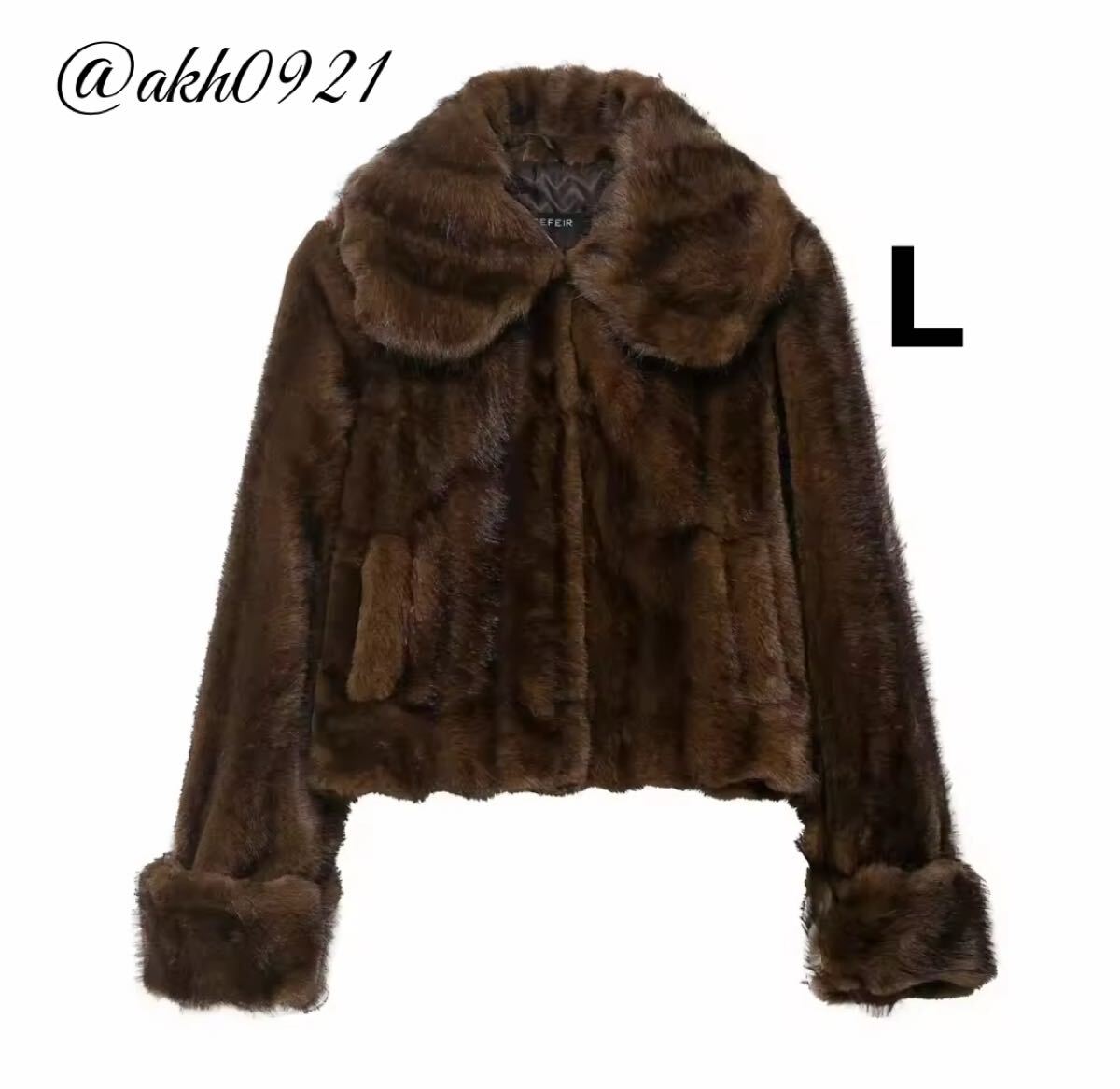 新品未使用★2025 A/W 秋新作★vintage ヴィンテージ レトロ ファーコート アウター Lサイズ レディース★ZARA 好きな方に拍卖