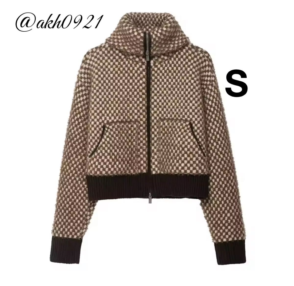 新品未使用★2025 A/W 秋新作★vintage ヴィンテージ レトロ 柄 ジャンパー ブルゾン アウター Sサイズ レディース★ZARA 好きな方に拍卖