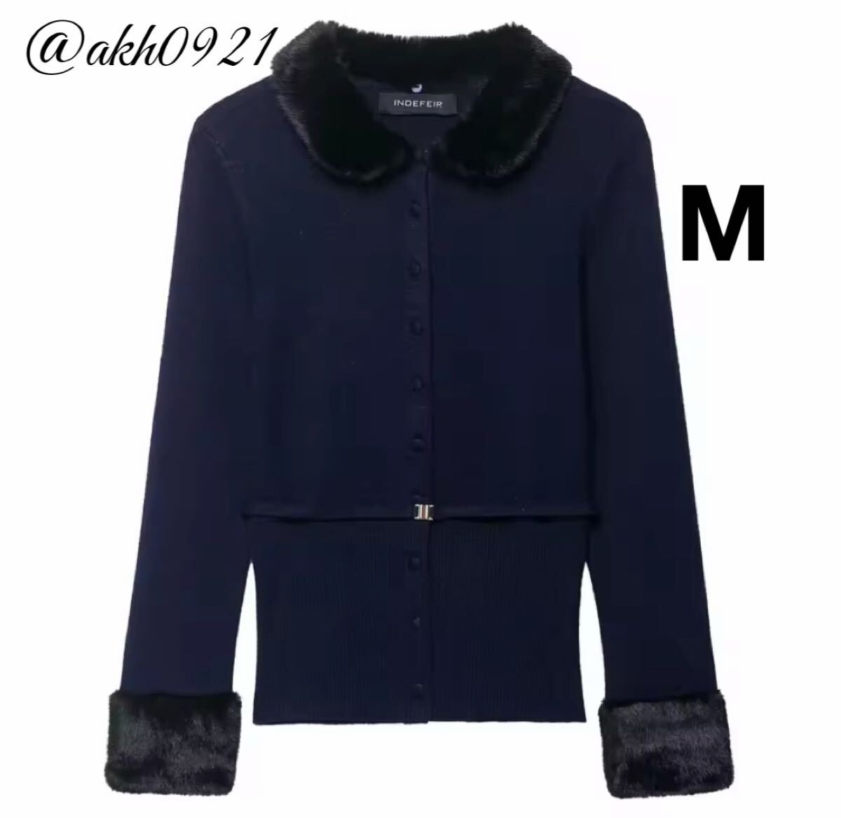 新品未使用★2025 A/W 秋新作★vintage ヴィンテージ レトロ ファー ニット カーディガン トップス Mサイズ レディース★ZARA 好きな方に拍卖