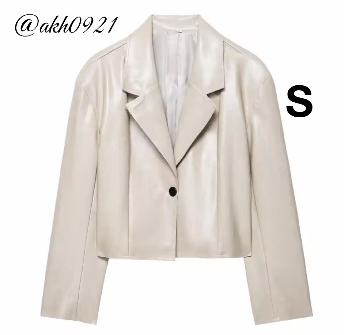 新品未使用★2025 A/W 秋新作★vintage ヴィンテージ レトロ フェイクレザー PU ジャケット アウター Sサイズ レディース★ZARA 好きな方に拍卖