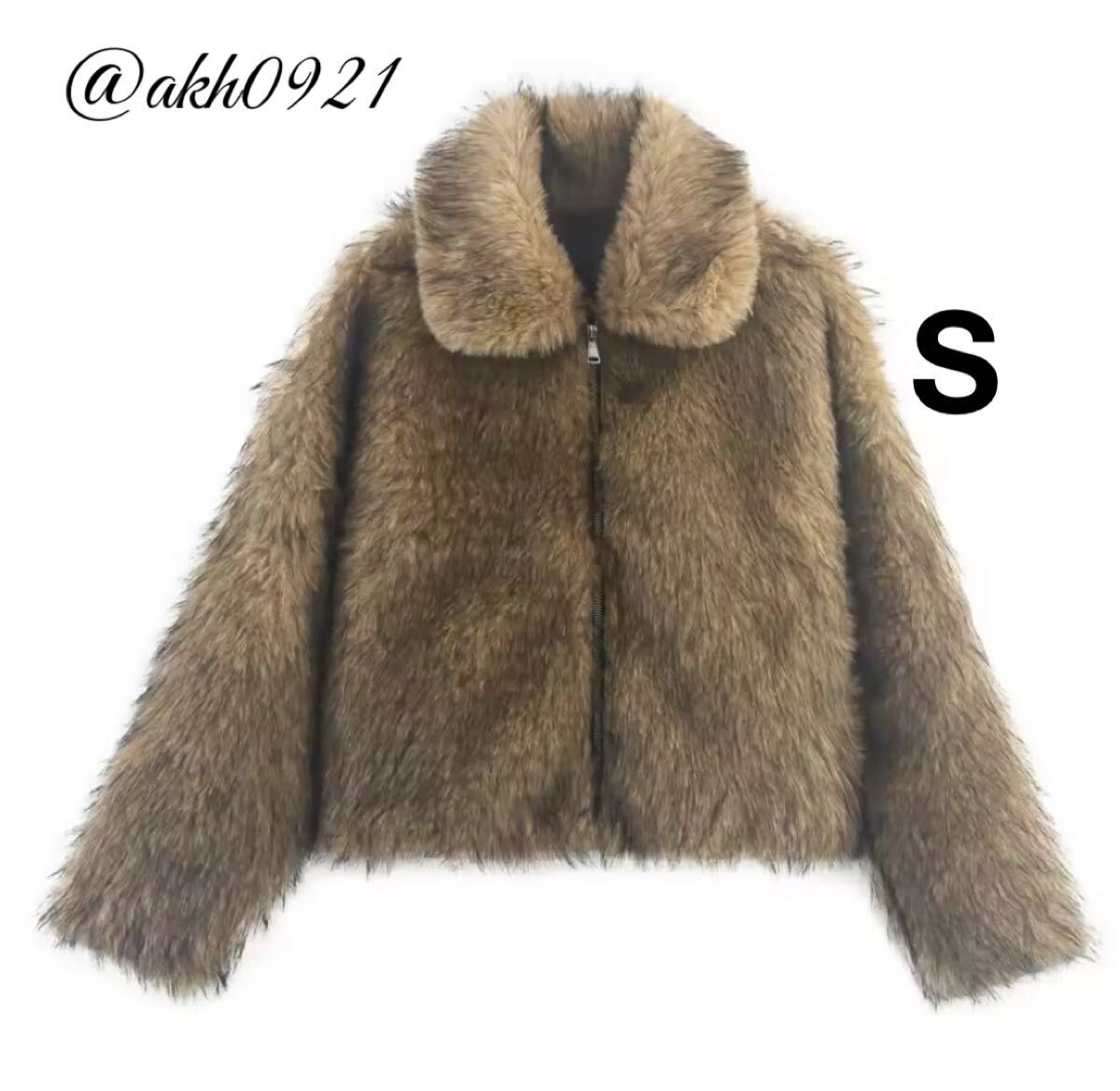 新品未使用★2025 A/W 秋新作★vintage ヴィンテージ レトロ ファー ブルゾン コート アウター Sサイズ レディース★ZARA 好きな方に拍卖