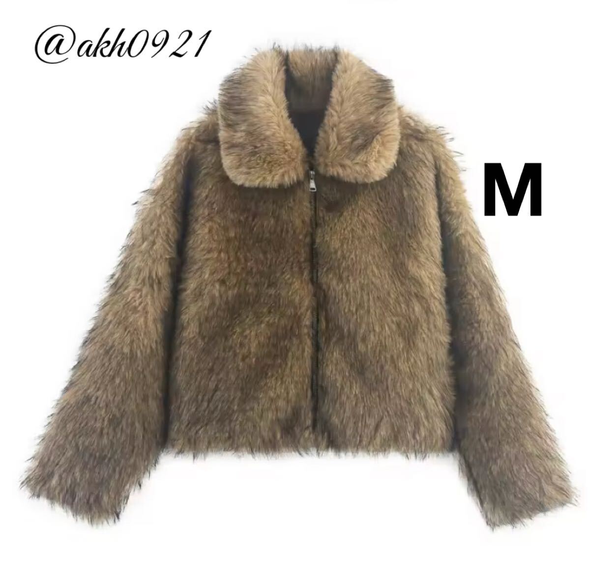 新品未使用★2025 A/W 秋新作★vintage ヴィンテージ レトロ ファー ブルゾン コート アウター Mサイズ レディース★ZARA 好きな方に拍卖