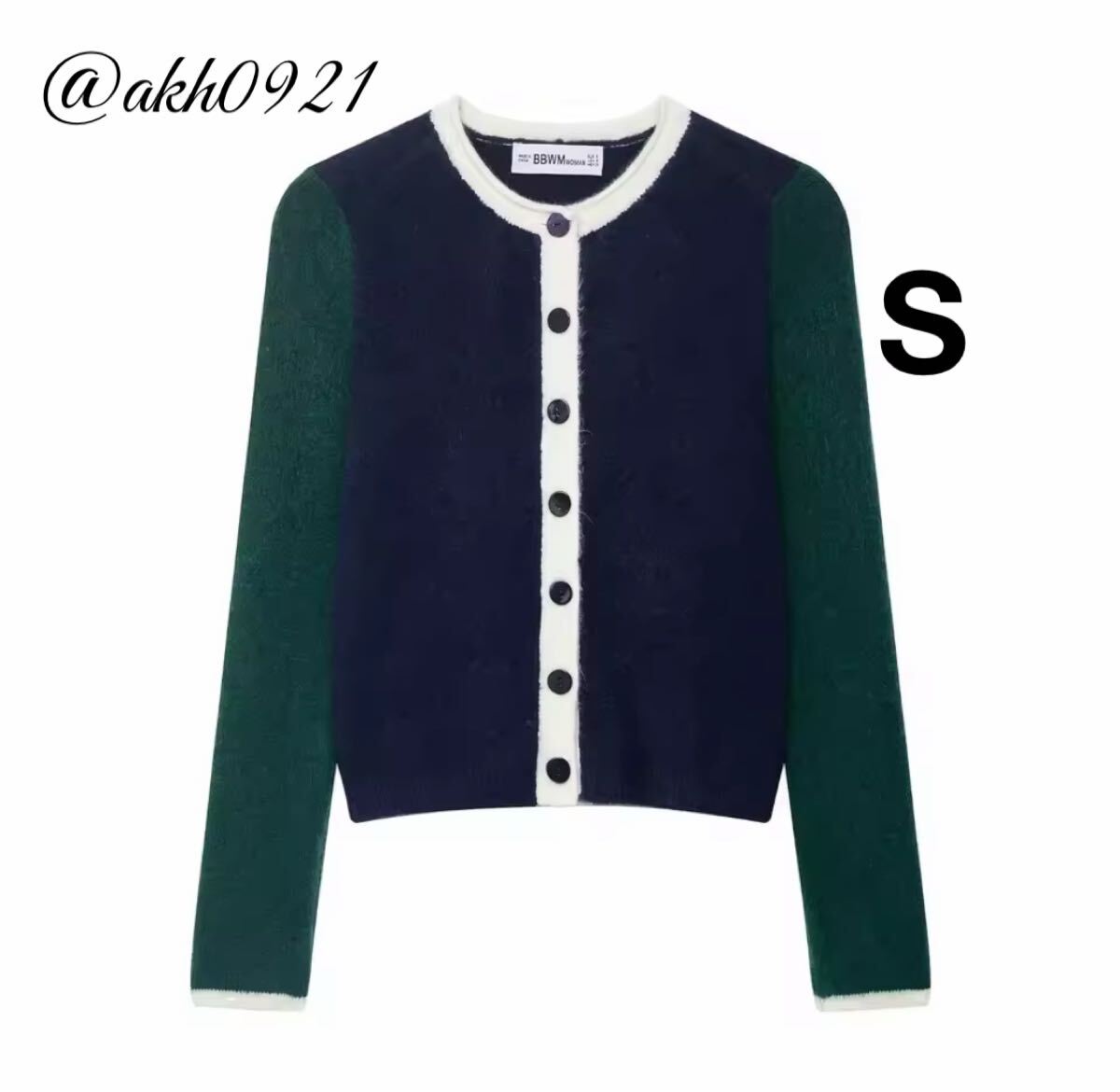 新品★秋新作★vintage ヴィンテージ レトロ ブロック 配色カラー ニット カーディガン トップス Sサイズ レディース★ZARA 好きな方に拍卖