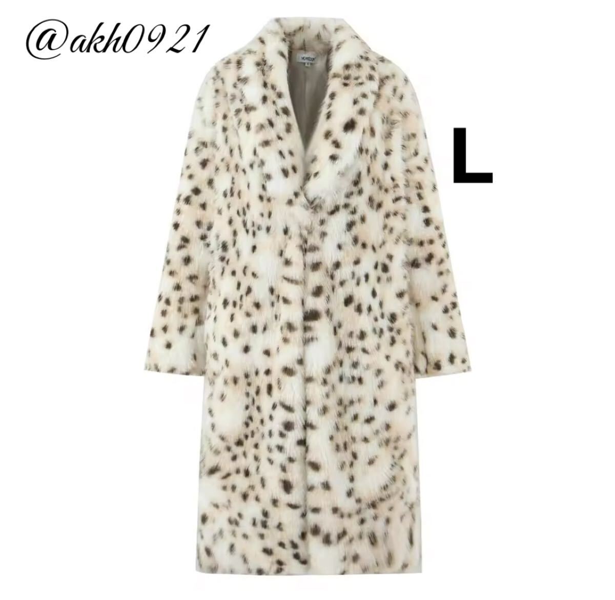 新品未使用★秋新作★vintage ヴィンテージ レトロ レオパード 豹柄 ロング ファーコート アウター Lサイズ レディース★ZARA 好きな方に拍卖