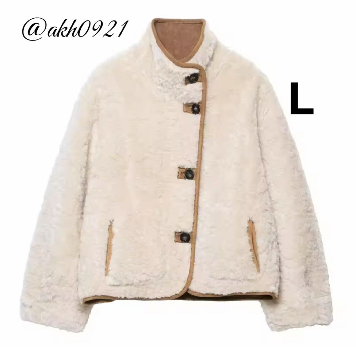 新品未使用★2025 A/W 秋新作★vintage ヴィンテージ レトロ リバーシブル ファーコート アウター Lサイズ レディース★ZARA 好きな方に拍卖