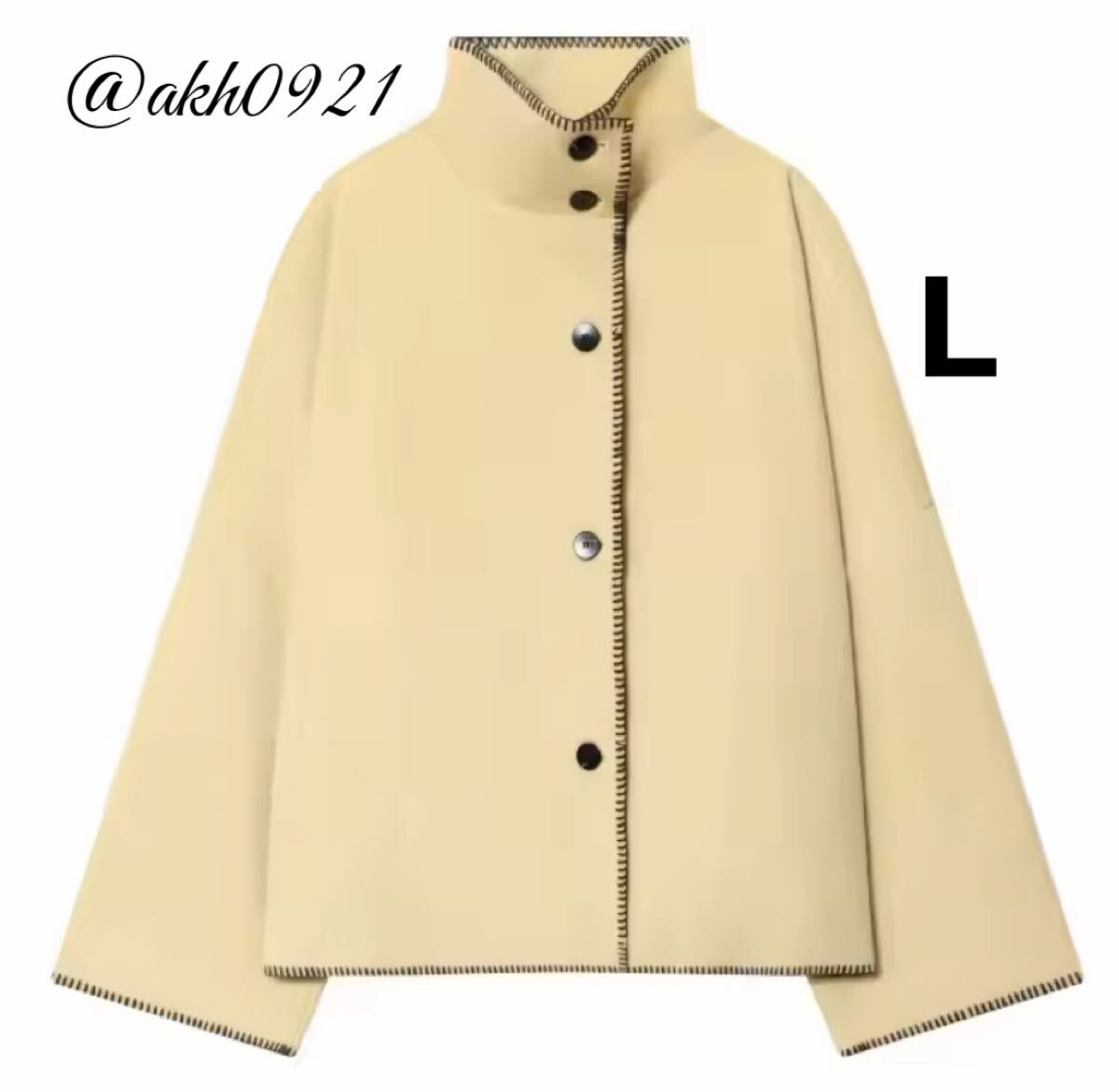 新品未使用★秋新作★vintage ヴィンテージ レトロ ステッチ ニット コート ジャケット アウター Lサイズ レディース★ZARA 好きな方に拍卖