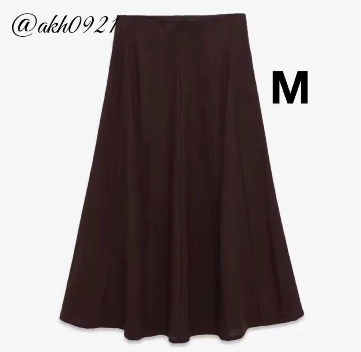 新品未使用★2025 秋新作★vintage ヴィンテージ レトロ ブラウン ロング フレアスカート ボトムス Mサイズ レディース★ZARA 好きな方に拍卖