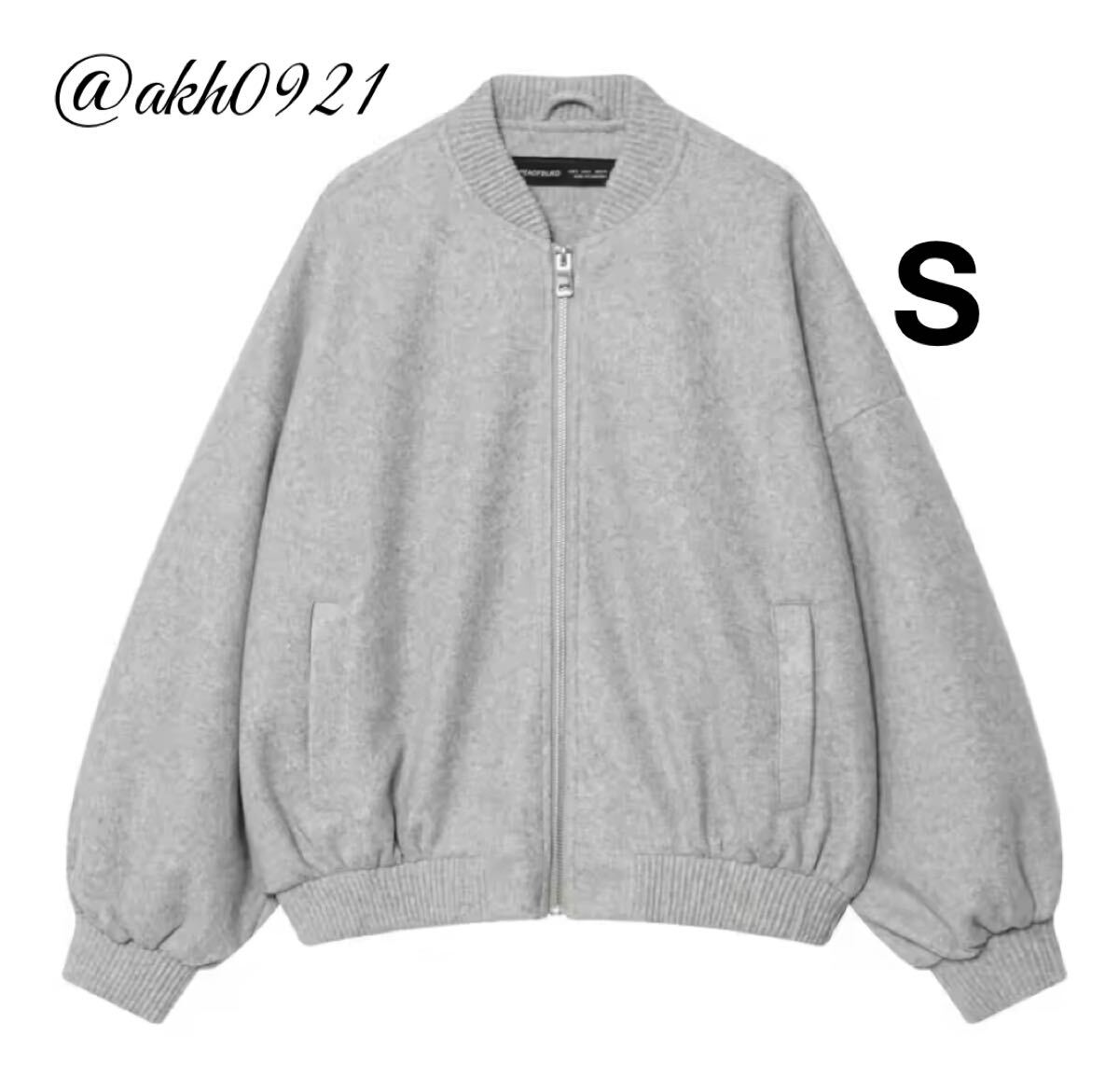 新品未使用★2025 A/W 秋新作★vintage ヴィンテージ レトロ グレー ブルゾン ジャンパー アウター Sサイズ レディース★ZARA 好きな方に拍卖