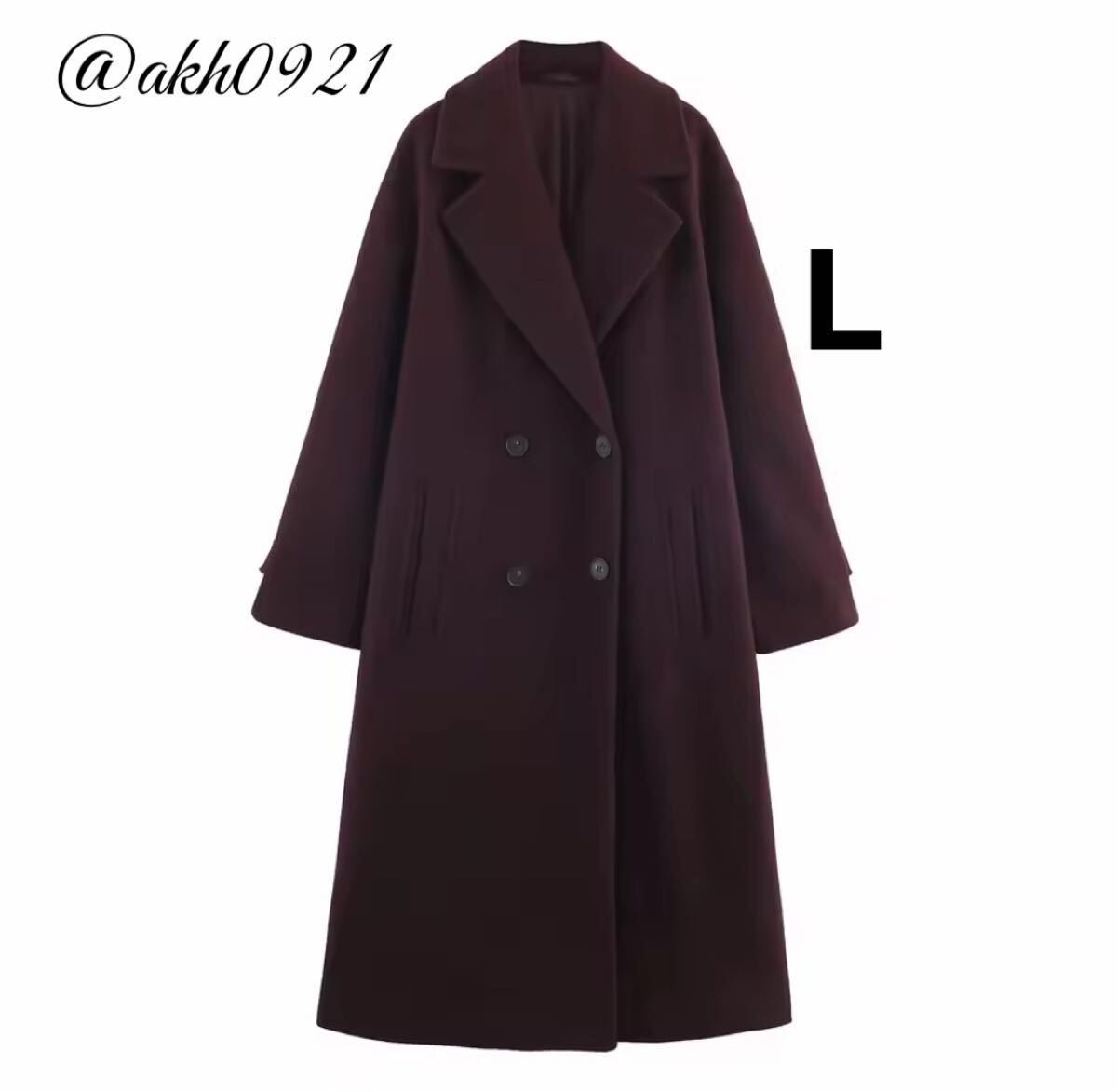 新品未使用★2025 A/W 秋新作★vintage ヴィンテージ レトロ ロング チェスターコート アウター Lサイズ レディース★ZARA 好きな方に拍卖