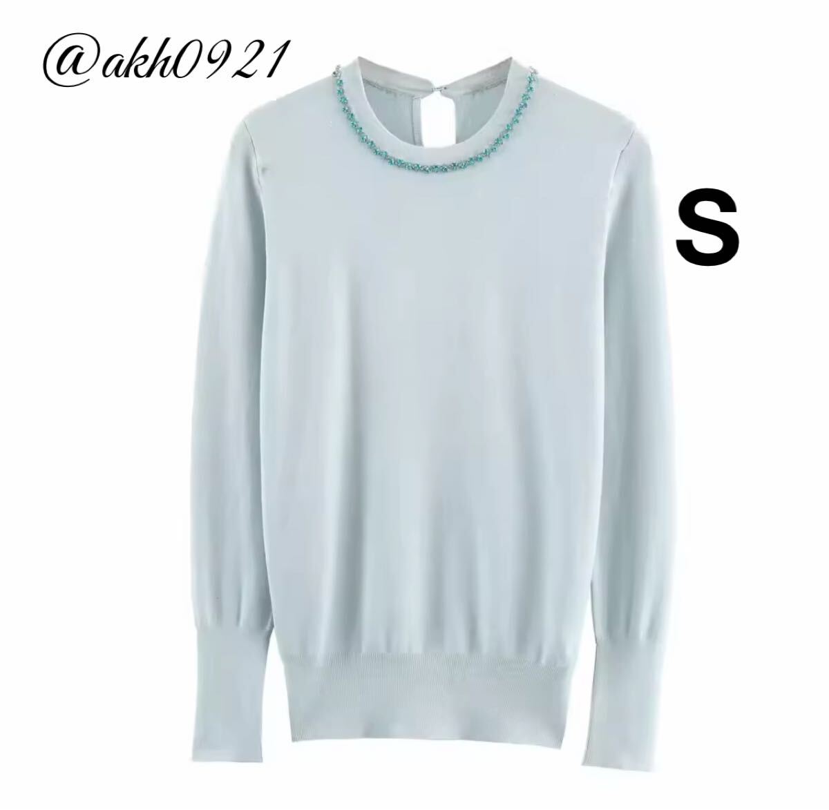 新品未使用★2025 A/W 秋新作★vintage ヴィンテージ レトロ ビジュー ニット セーター トップス Sサイズ レディース★ZARA 好きな方に拍卖