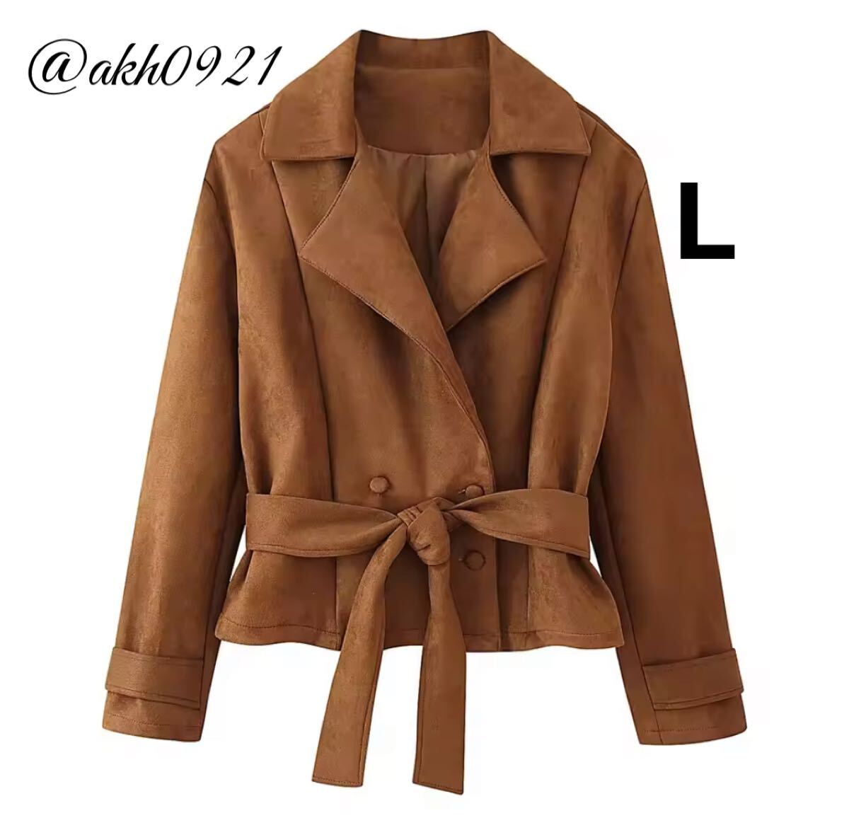 新品未使用★2025 A/W 秋新作★vintage ヴィンテージ レトロ スエード ジャケット アウター Lサイズ レディース★ZARA 好きな方に拍卖