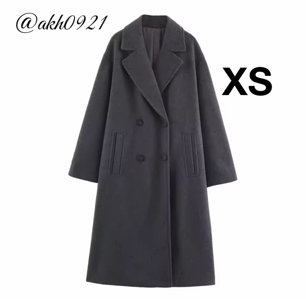 新品未使用★2025 A/W 秋新作★vintage ヴィンテージ レトロ ロング チェスターコート アウター XSサイズ レディース★ZARA 好きな方に拍卖