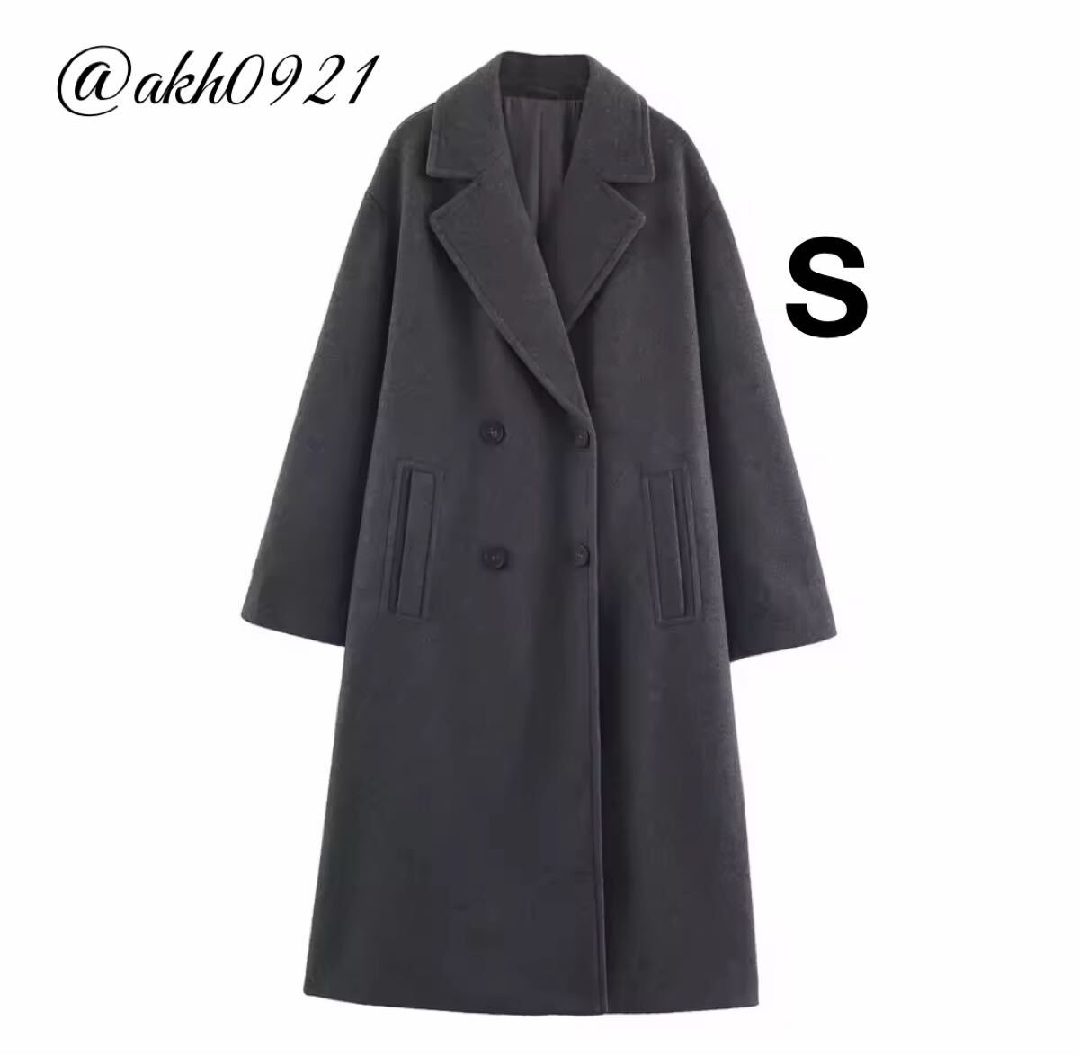 新品未使用★2025 A/W 秋新作★vintage ヴィンテージ レトロ ロング チェスターコート アウター Sサイズ レディース★ZARA 好きな方に拍卖