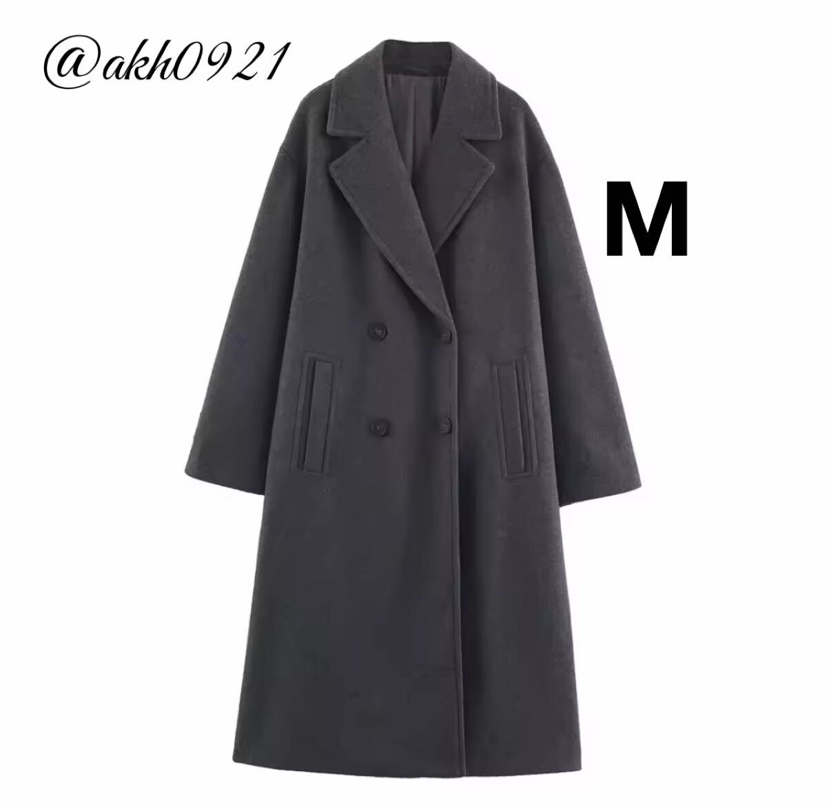 新品未使用★2025 A/W 秋新作★vintage ヴィンテージ レトロ ロング チェスターコート アウター Mサイズ レディース★ZARA 好きな方に拍卖