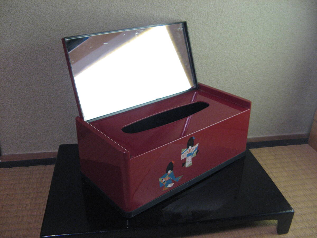 ティッシュボックス ティッシュケース ティッシュホルダー 蓋、鏡付き拍卖