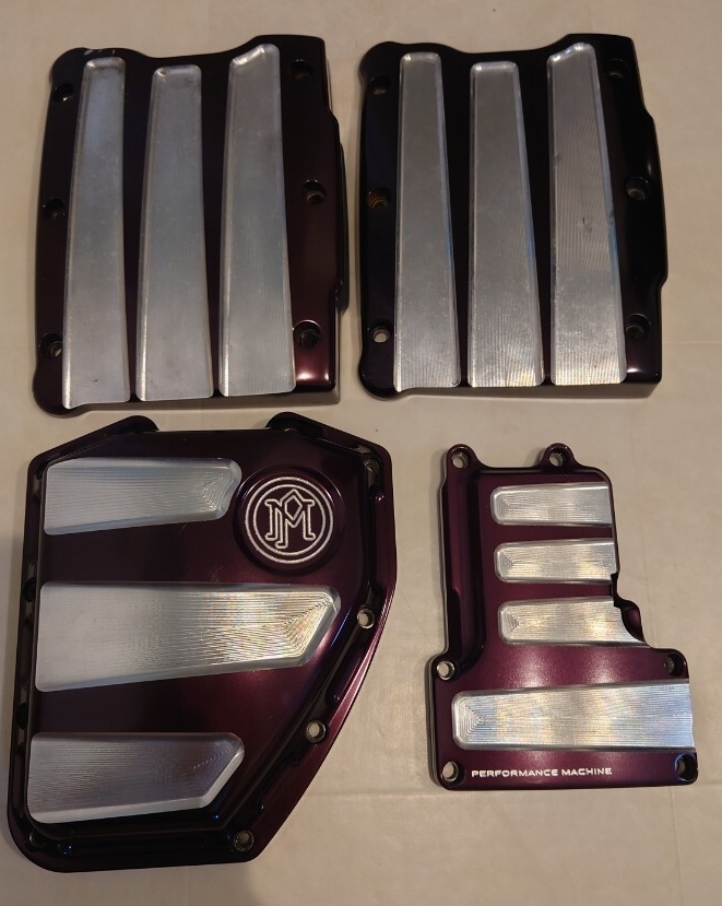 ハーレーダビットソン ツーリング TC SCALLOP ロッカーボックスカバー カムカバー T/Mカバー Performance Machine パフォーマンスマシン 拍卖