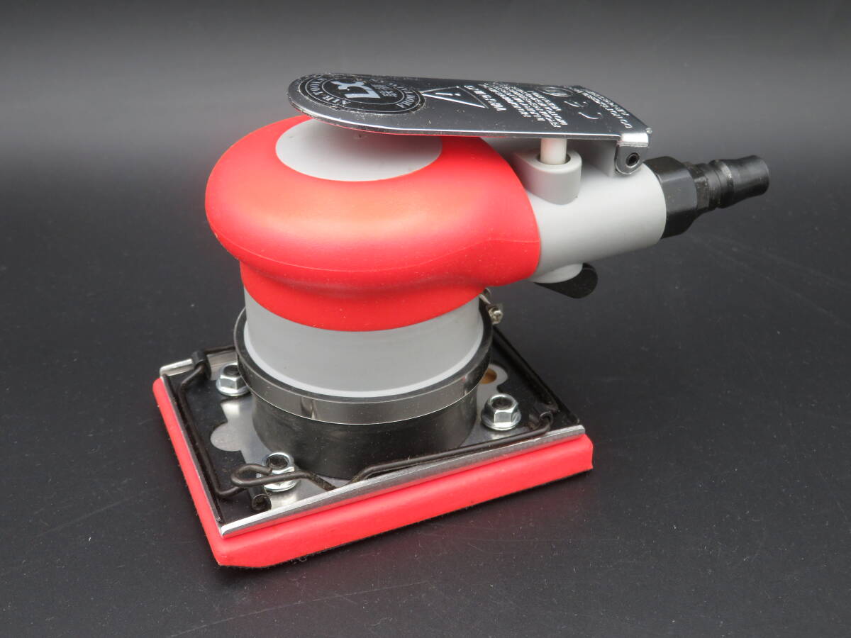 自動車板金塗装用のエアーオービタルサンダー 73×100mm 角型 マジックテープ式 クランプ式両対応拍卖