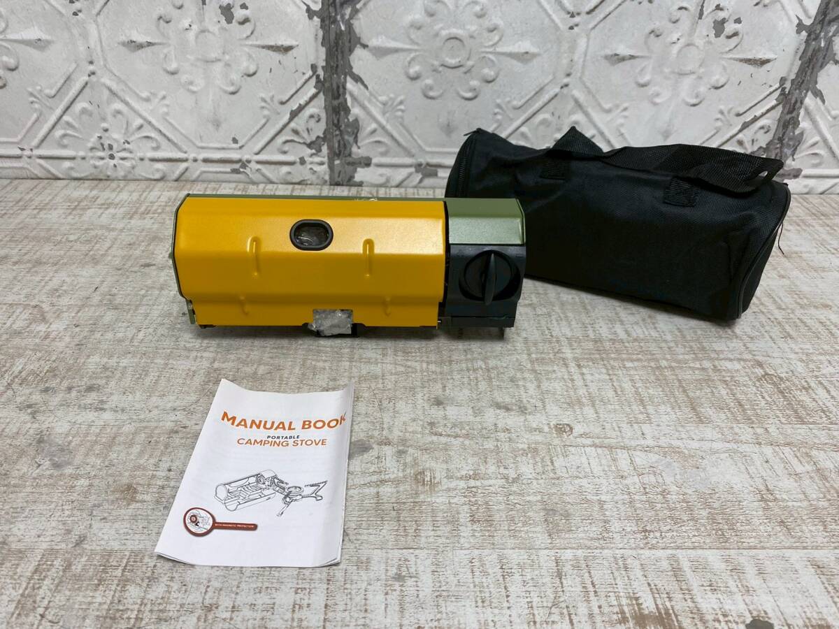 ★a-90【未使用品】YOUNKER PORTABLE CAMPING STOVE ガスコンロ 折りたたみ式 キャンプ用 キャンプ アウトドア 専用袋 取扱説明書有拍卖