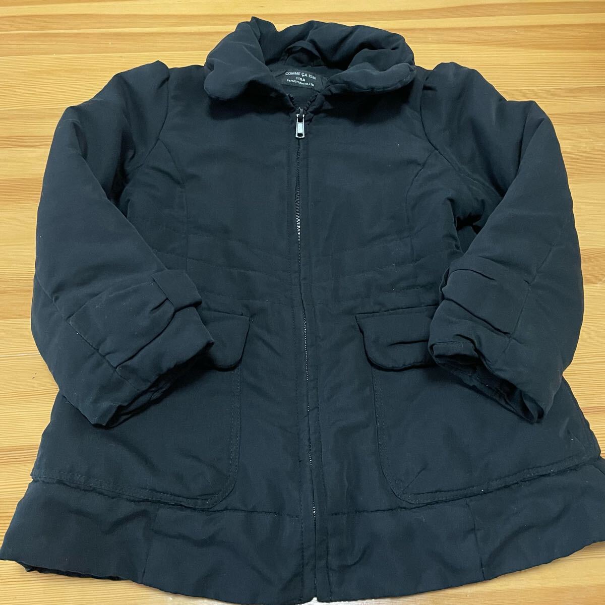 コムサイズム 女の子 黒 110 中綿 ジャケット アウター ジャンパー コート ブラック 拍卖