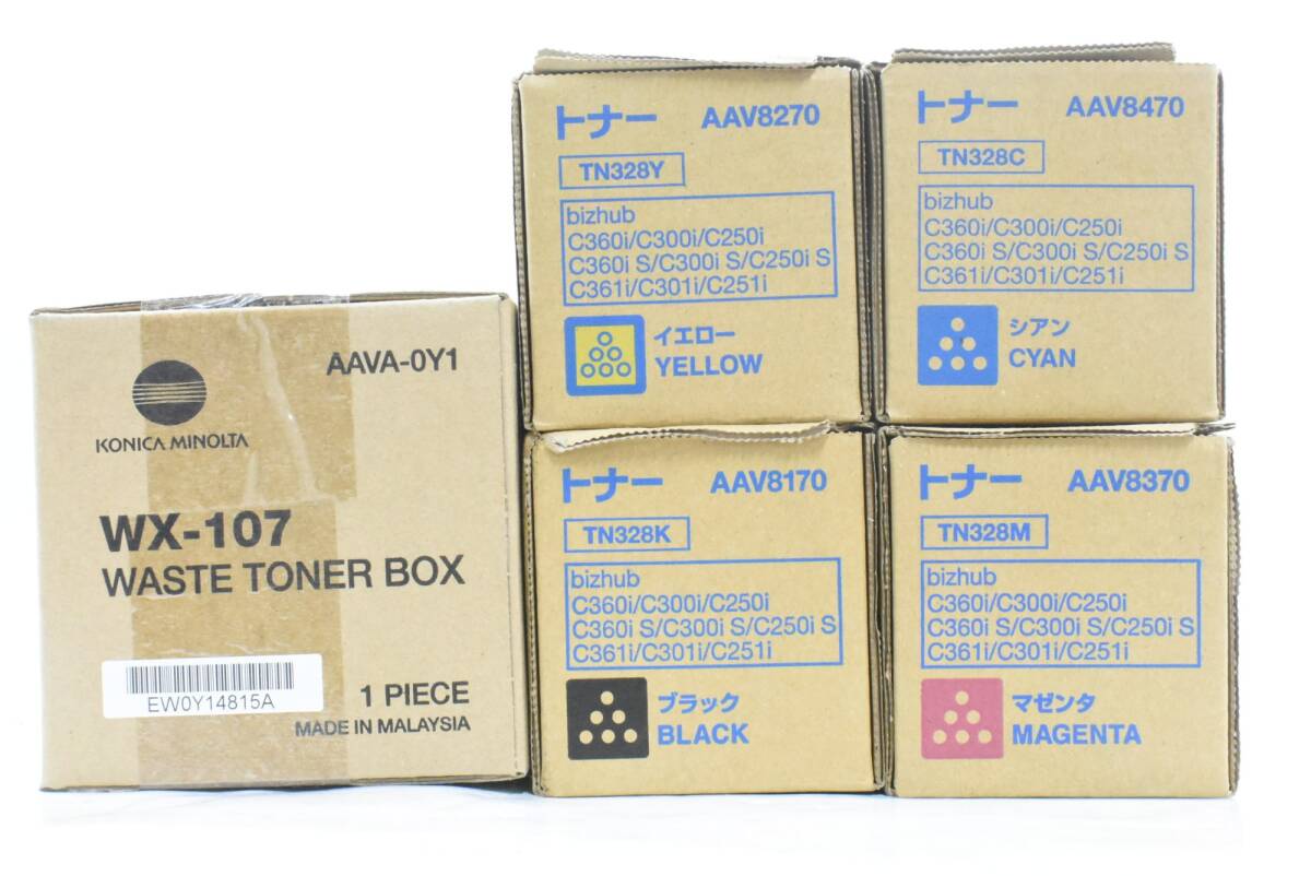 未使用 コニカミノルタ 純正 トナー TN328 4色 + 廃トナーボックス付 KONICA MINOLTA ITERZ7371GWW-D-N17-byebye拍卖
