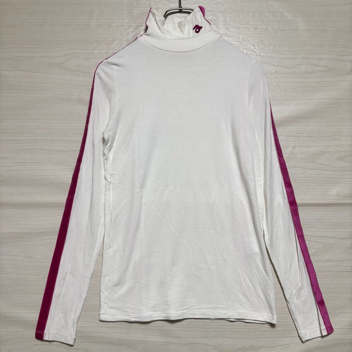 ARCHIVIO アルチビオ ハイネックプルオーバー ゴルフウェア サイズS相当 定価19000円 ホワイト 白 コットン メンズ トップス (31)拍卖