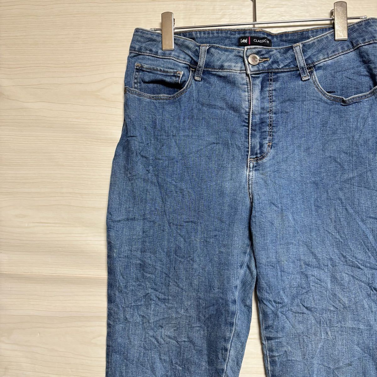 Lee リー デニムパンツ ストレートジーンズ クラシックフィット サイズL相当 インディゴブルー 青 コットン メンズ ボトムス (35)拍卖