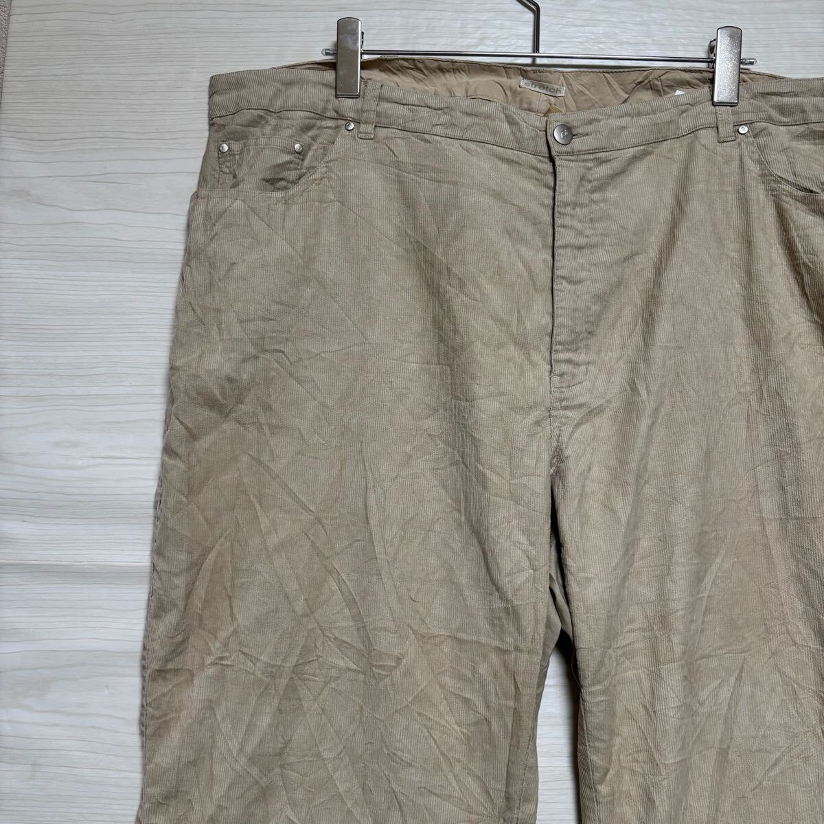 VINTAGE ヴィンテージ コーデュロイパンツ ストレートシルエット サイズ3XL相当 ベージュ コットン メンズ ボトムス(36)拍卖