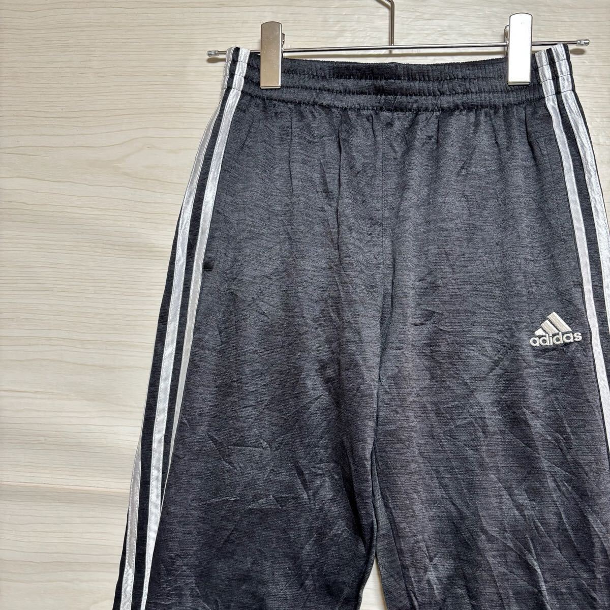 adidas アディダス トラックパンツ ジャージ イージーパンツ ウエストゴム サイズL ブラック 黒 ポリエステル レディース トップス(37)拍卖