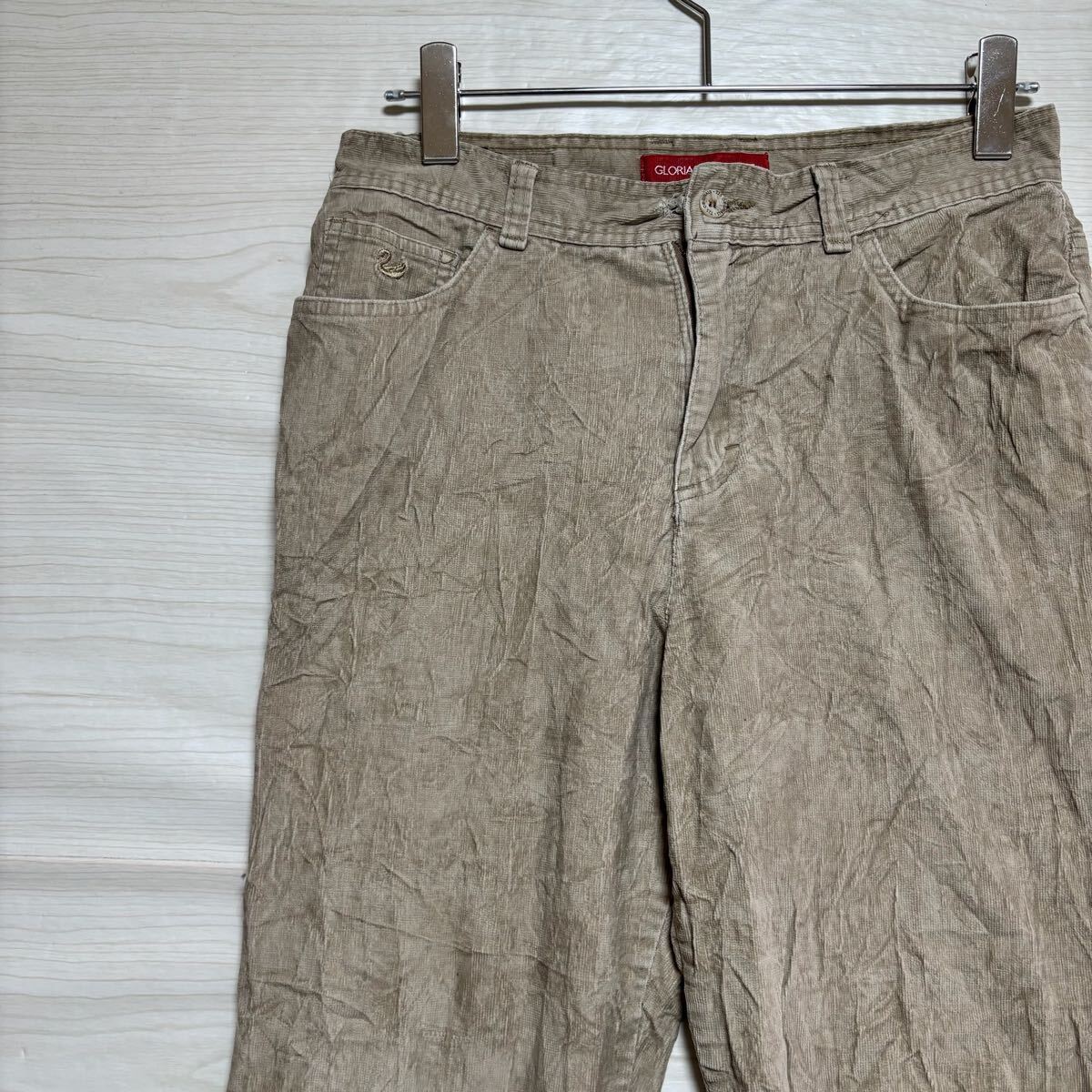 GLORIA VANDERBILT グロリアヴァンダービルト コーデュロイパンツ フレアシルエット サイズXL相当 ベージュ メンズ ボトムス(37)拍卖