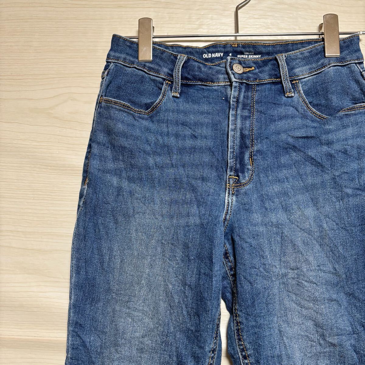 OLDNAVY オールドネイビー デニムパンツ スキニージーンズ サイズS相当 インディゴブルー 青 コットン レディース ボトムス(37)拍卖