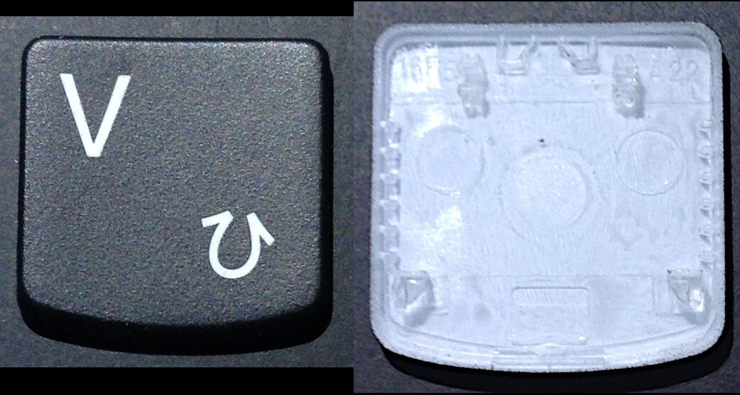 『V』キー : Lenovo ThinkPad X1 Carbon 5th Gen5 / 6th Gen6 キートップ+パンタグラフ (Model: YODBL-89J0 / ばら売り)拍卖